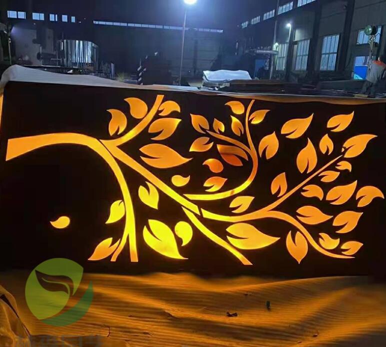 八宿耐候钢板灯箱